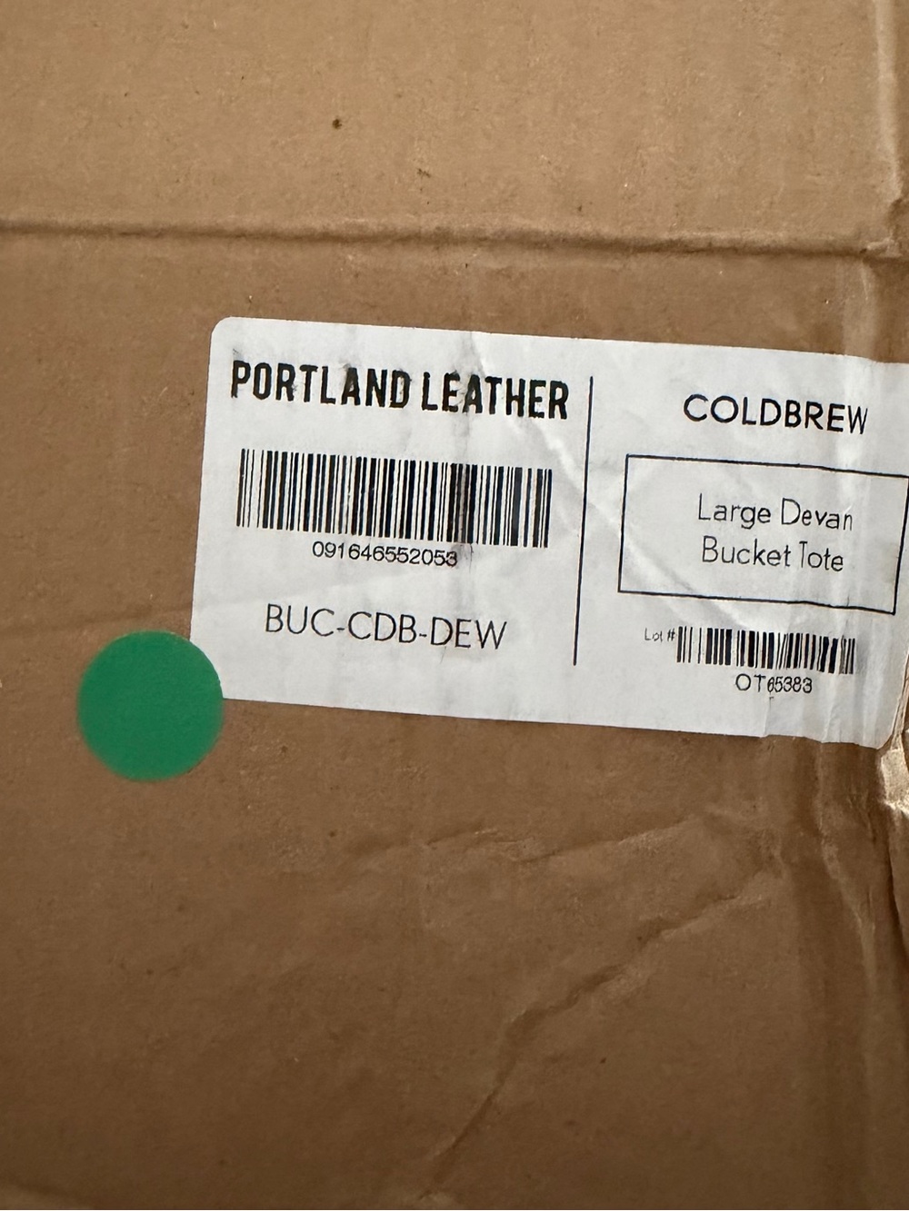 Portland Leather Devan Large Leather Tote Bag - Coldbrew - Picture 4 of 4